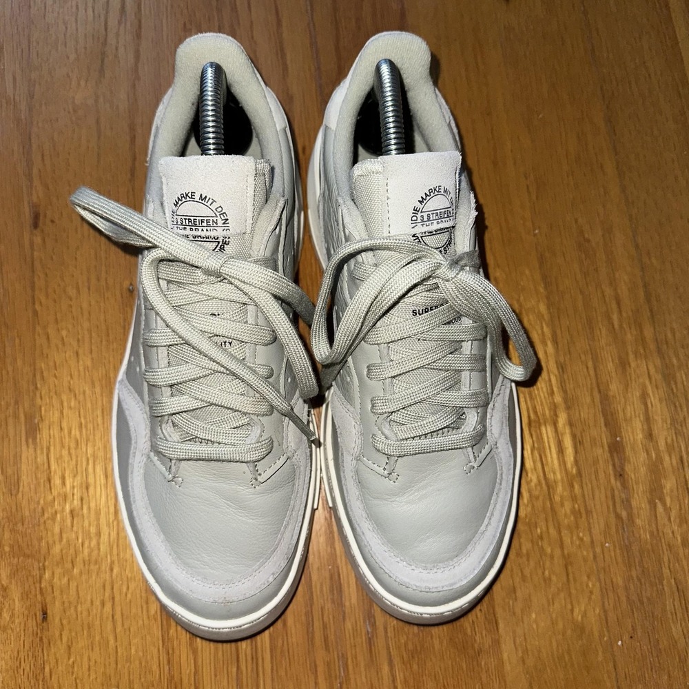 Adidas Supercourt Shoes Womens Size 7.5 Gray White Leather EE6045 Low Top Casual - Picture 6 of 10